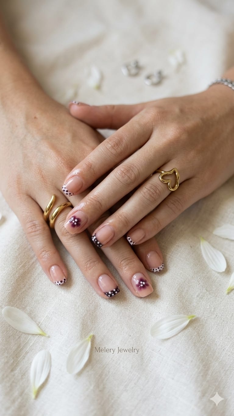 Florales Nageldesign von Olga